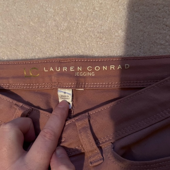 Lauren Conrad size 8 rose colored jegging NEW - Picture 3 of 4